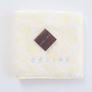 ■未使用　CELINE セリーヌ　タオルハンカチ　薄黄■