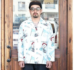 サイズ：S大きめ　タグ付き未使用品　定価:25080円　WEIRDO/ウィアード 「 Jr.WRD - L/S PAJAMAS SHIRTS 」 総柄デザインL/Sシャツ　長袖