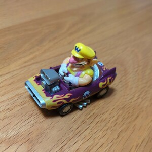 【美品】非売品 マリオカート プルバックカー ワリオ スーパーマリオブラザーズ ミニカー アメ車 フィギュア ミニフィギュア