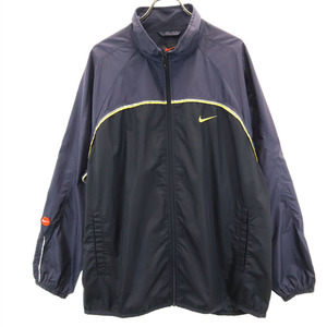 ナイキ 90s 00s オールド ウィンドブレーカー XL ネイビー×ベージュ NIKE ジャケット メンズ