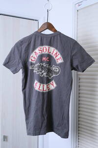 ★GASOLINE ALLEY ガソリンアレイ TOYS McCOY トイズマッコイ プリント半袖Tシャツ　　古着ユーズド男性メンズSグレーアメカジ服中古