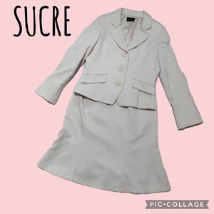 【SUCRE】シュクル　スーツ　セットアップ　スカート　ジャケット　白　レディー