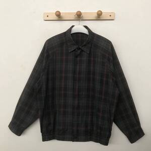 DAKS ENGLAND ダックス メンズ チェック柄 ハリントンジャケット/スウィングトップ 良品 size L