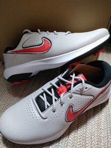 新品 定価15400 NIKE GOLF VICTORY PRO 3 26cm US8 グレー レッド ナイキ ビクトリー プロ ゴルフシューズ スパイク メンズ 