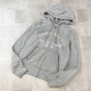 Aberarombie&Fitch アバクロ　アバクロンビー&フィッチ　soft A&F collection ジップアップパーカー　スウェット グレー　サイズXS 古着