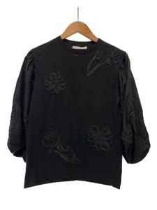 CECILIE BAHNSEN/パフスリーフ７分袖カットソー/-/コットン/BLK/1577-343-9066