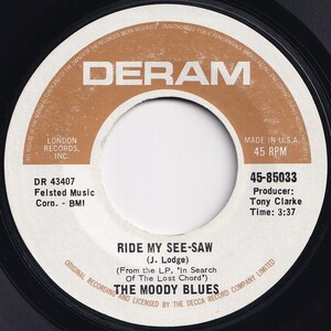 Moody Blues Ride My See-Saw / Voices In The Sky Deram US 45-85033 208098 ROCK POP ロック ポップ レコード 7インチ 45