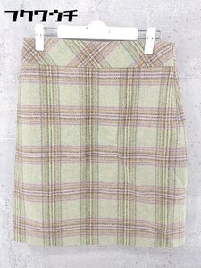 ◇ LAURA ASHLEY ローラ アシュレイ チェック ミニ タイト スカート UK 8 EUR 34 マルチ * 1002800021055