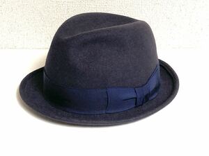 CA4LA HATカシラ ハット 中折れ帽 ウール navy ネイビー 紺色 紺 JUN00820