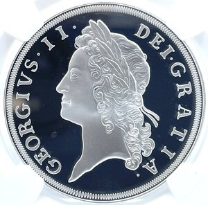 レア 2023年 最高鑑定 イギリス君主シリーズ ジョージ2世 NGC PF70 ULTRA CAMEO 2ポンド 1オンス 銀貨 ファーストリリース