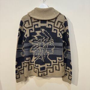 RRL ネイティブ ショールカラー ニット カーディガン インディアンヘッド ダブルアールエル Native Shawl Collar Knit Cardigan Indian M