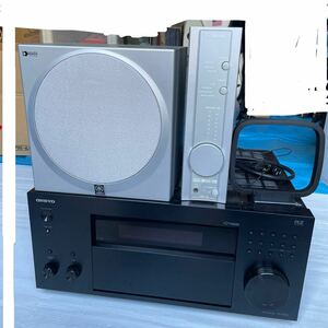 【激安】中古　ONKYO アンプ　TX-RZ820 YAMAHA TSS-10 スピーカー　Active Servo Technology 3点まとめ売り　 オンキョー　ヤマハ