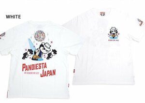 KING OF PDJ半袖Tシャツ◆PANDIESTA JAPAN ホワイトXXLサイズ 554853 パンディエスタジャパン パンダ 刺繍 マイケルジャクソン