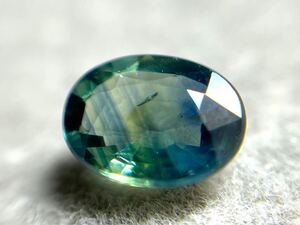 ★100円スタート★ 非加熱サファイア カラーバンド　0.78ct 6.5x5mm VS オーバル　グリーンブルー　 宝石　マダガスカル