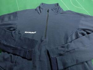 ▲MAMMUT EIGER EX マイクログリッドフリース Moenchメンヒ アドバンスド ハーフジップ LS MEN アッシュネイビー アジアM 美品!!!▲