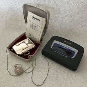 c199 60 aiwa カセット レコーダー プレーヤー OMNIITON Horgerate イヤホン？ 用途不明 まとめて 動作未確認 傷かなり汚れ有りレトロ 