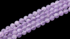 [EasternStar] 海外発送 紫水晶 ラベンダー アメジスト Lavender Amethyst 玉サイズ12mm 1連売り 長さ約40cm