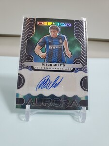 【ディエゴ　ミリート(インテル)】2023-24 PANINI OBSIDIAN SOCCER HOBBY 199枚限定直筆サインカード