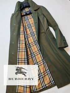 C17 【6月梅雨に着こなす】17万●極美品BURBERRY●撥水加工●ギャバジンコットン●ステンカラーコート バーバリーコート メンズ 三陽商会 M