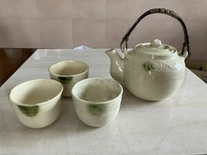 長期自宅保管　茶器セット　小さい急須　湯呑み３　ミニゆのみ　湯飲み