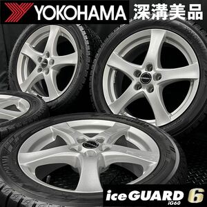 深溝美品★ヨコハマ iG60 245/45R17&BORBETホイール 4本 №240925-S1 アウディ A4 A5/7J +35 5H 112/8K8W8TF5 225/50R17インチスタッドレス