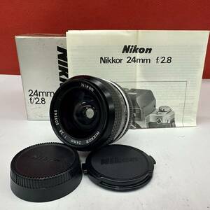 ▽ Nikon NIKKOR 24mm F2.8 カメラ レンズ 箱、説明書付き ニコン