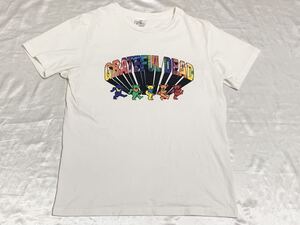 【送料無料 値下げ交渉歓迎】グレイトフルデッドGratefulDead ダンシングベア 半袖Tシャツ M クマ ホワイト 古着アメリカロックUSAガルシア