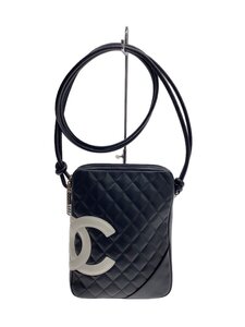 CHANEL◆CHANEL シャネル ショルダーバッグ/レザー/BLK//