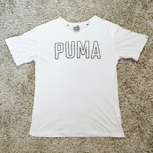 0722／Ｌ／PUMA　メンズ　トップス Tシャツ 半袖　白　ホワイト ロゴ