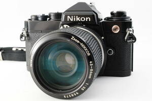 Nikon ニコン FE Black SLR Film Camera + Ai Zoom Nikkor 43-86mm f3.5 Lens J426A