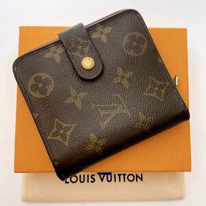 H0944【美品】 Louis Vuitton ルイヴィトン　モノグラム　コンパクトジップ　二つ折り財布 M61667　ユニセックス