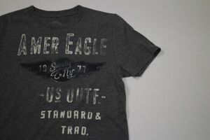 【古着アメリカンイーグルアウトフィッターズプリントTシャツS灰色】AMERICANEAGLE OUTFITTERSニューヨークアメカジ