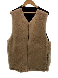 stein◆Wool Fur Reversible Vest/リバーシブル/ベスト/S/ウール/BEG/ST.630//