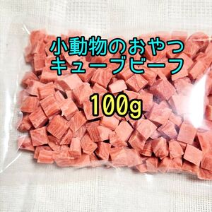 小動物 国産キューブビーフ 100g フェレット フクロモモンガ ハリネズミ ハムスター リス 小動物おやつ フィッシュスティック