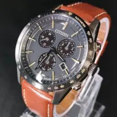 極美品【稼働品】CITIZEN　シチズン　E820　ブラック　シルバー　ソーラー