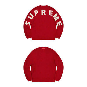 supreme back logo sweater size L knit kolor RED シュプリーム ニット セーター 赤 box logo small logo 国内正規品 付属品完備