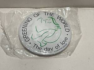 缶バッチ　ジョンレノン　　#３　 GREENING OF THE WORLD JOHN LENNON 50TH BIRTHDAY ビートルズ　The Beatles