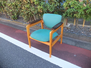 Vintage Karimoku「Fabric Easy Chair」オールドカリモク イージーチェア アームチェア 昭和レトロ ジャパンビンテージ モダン