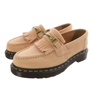 ドクターマーチン DR.MARTENS ADRIAN SNAFFLE スエード フリンジ ローファー UK4 23cm ピンクべージュ /SR33 レディース