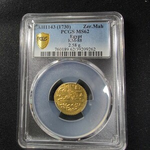 1730年　Egypt　KM-88 2.58g PCGS 金貨 スラブ