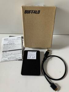 ⑤K188◆BUFFALO バッファロー◆外付けSSD Mini Station SSD-PLU3 Series ブラック/黒 SSD-PL480U3-BK/N USBケーブル 取扱説明書 箱付