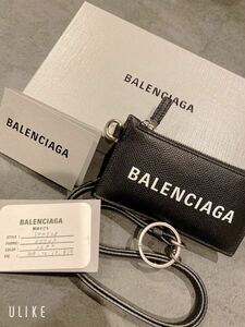 美品 バレンシアガ カードケース コインケース ストラップ付き BALENCIAGA