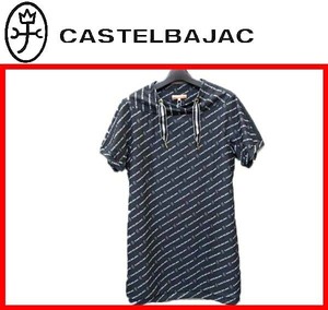 レディース★40(M)★\30800〓CASTELBAJACカステルバジャック〓昇華転写プリントロゴ総柄半袖チュニック99