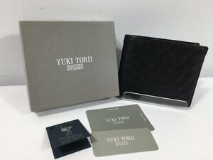 YUKI　TORII　ユキ・トリイ　二つ折り財布　ブラック　保管品　　TH7.032　/11-1