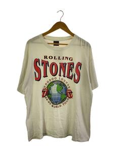 90s/BROCKUM/ROLLING STONES/94-95 WORLD TOUR/Tシャツ/XL/コットン/ホワイ