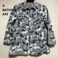 A BATHING APE グレー 迷彩 シャツ