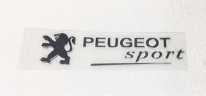 限定送料無料　　PEUGEOT sport　　ロゴ　 アルミステッカー