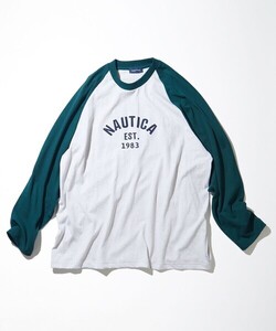 「NAUTICA」 長袖Tシャツ MEDIUM グリーン メンズ