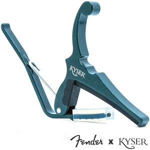 Kyser X Fenderエレキギター用 Classic Color QUICK-CHANGE ELECTRIC CAPO KGEFSHGA Sherwood Green【カイザー カポ】