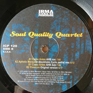 Soul Quality Quartet / Como Antes - Pressure (A Hundred Birds & Stockholm Cyclo Remixes)　[Irma CasaDiPrimordine - ICP 120]